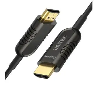 Kabel optyczny HDMI Unitek Y-C1036BK 100m Srebrny