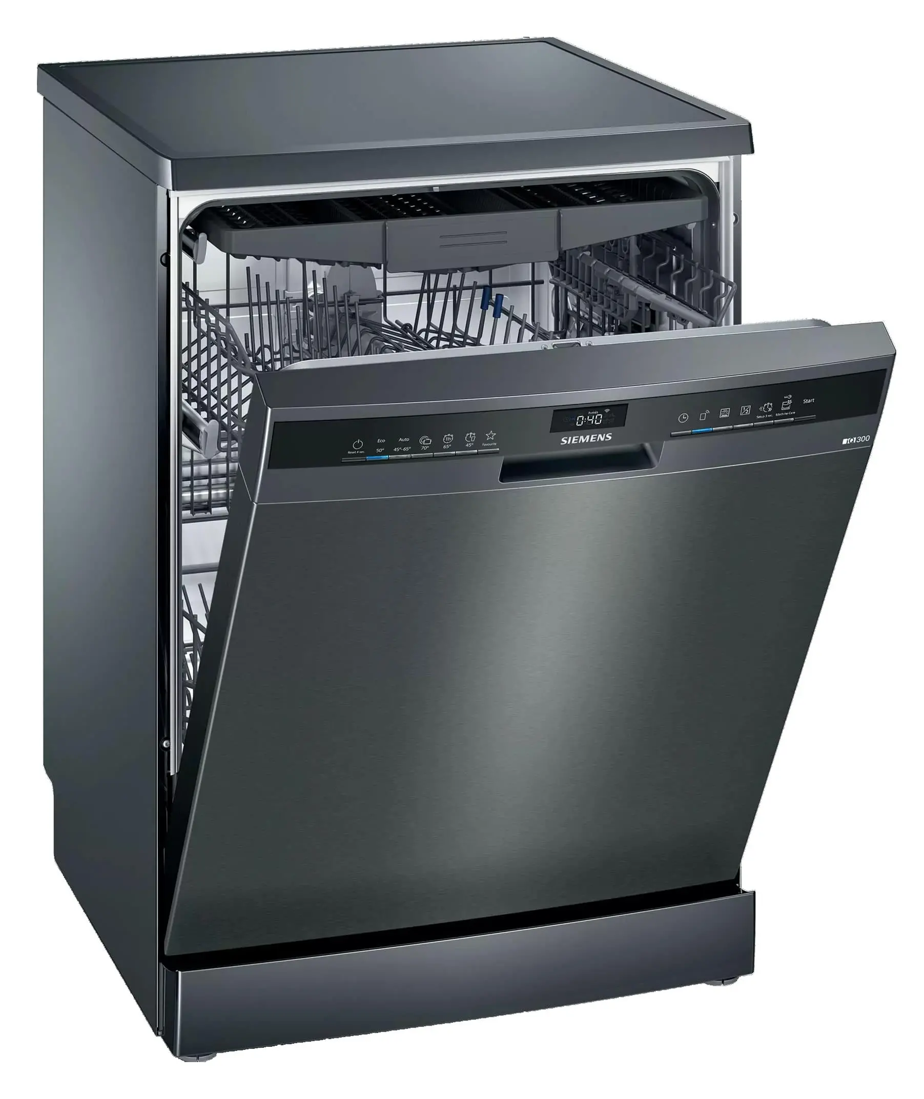 Zmywarka Siemens iQ300 SN23EC14CE 60cm Automatyczne otwieranie drzwi Szuflada na sztućce Zdalne sterowanie