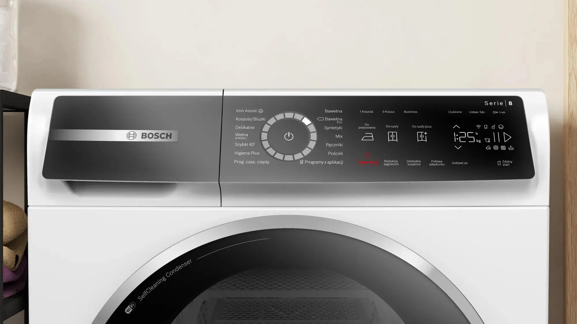 Suszarka Bosch Serie 8 WQB245AEPL 61,3cm 9kg Zdalne sterowanie