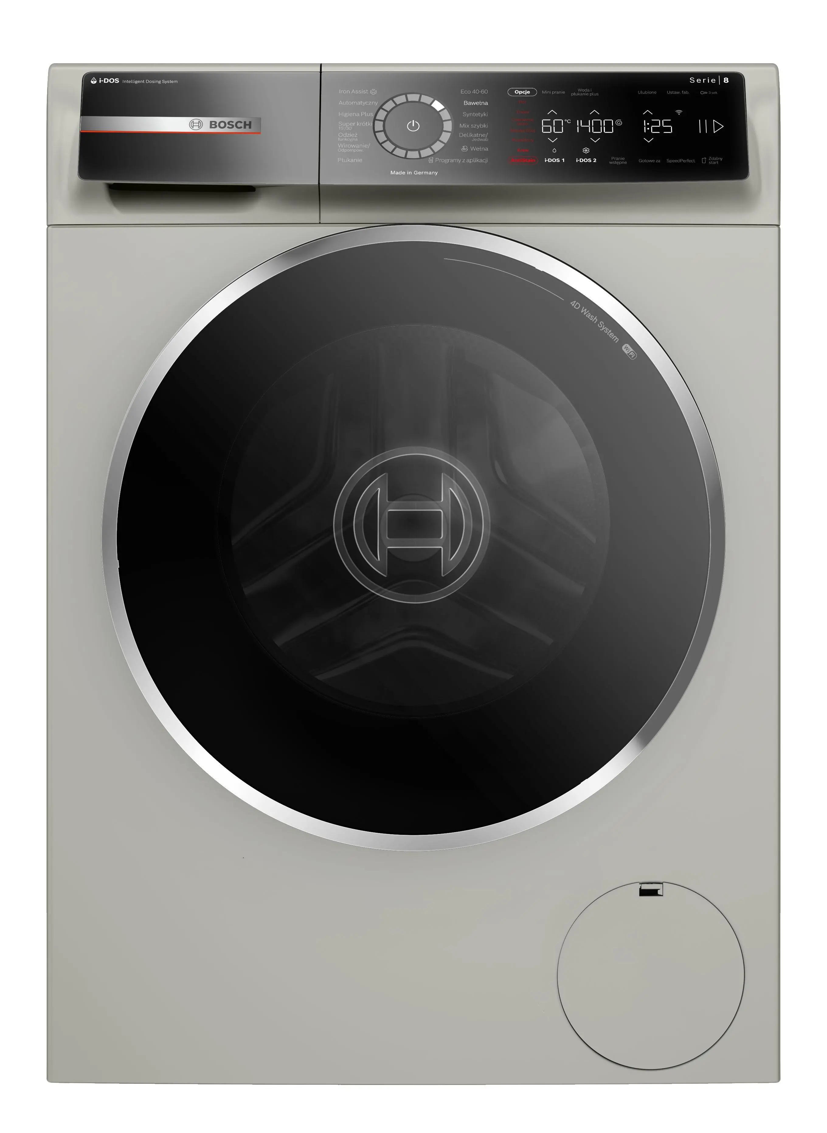 Pralka Bosch Serie 8 WGB254AXPL Funkcje AI 10kg 1400obr/min Zdalne sterowanie