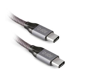 Kabel SBS USB-C to USB-C 240W 1m Szary