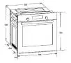 Piekarnik elektryczny MPM 63-BO-12T Termoobieg Czarny