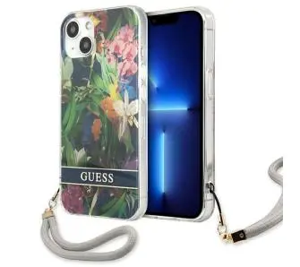 Etui Guess Flower Strap GUHCP13SHFLSB do iPhone 13 mini