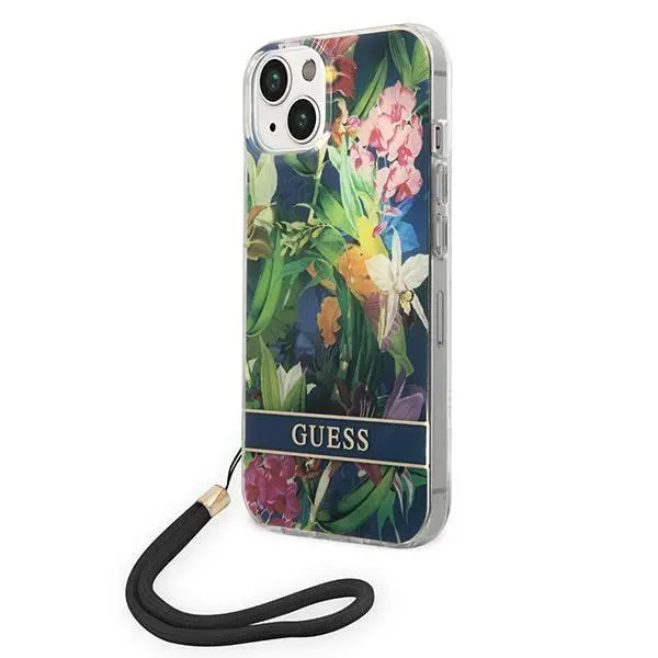 Etui Guess Flower Strap GUOHCP14MHFLSB do iPhone 14 Plus