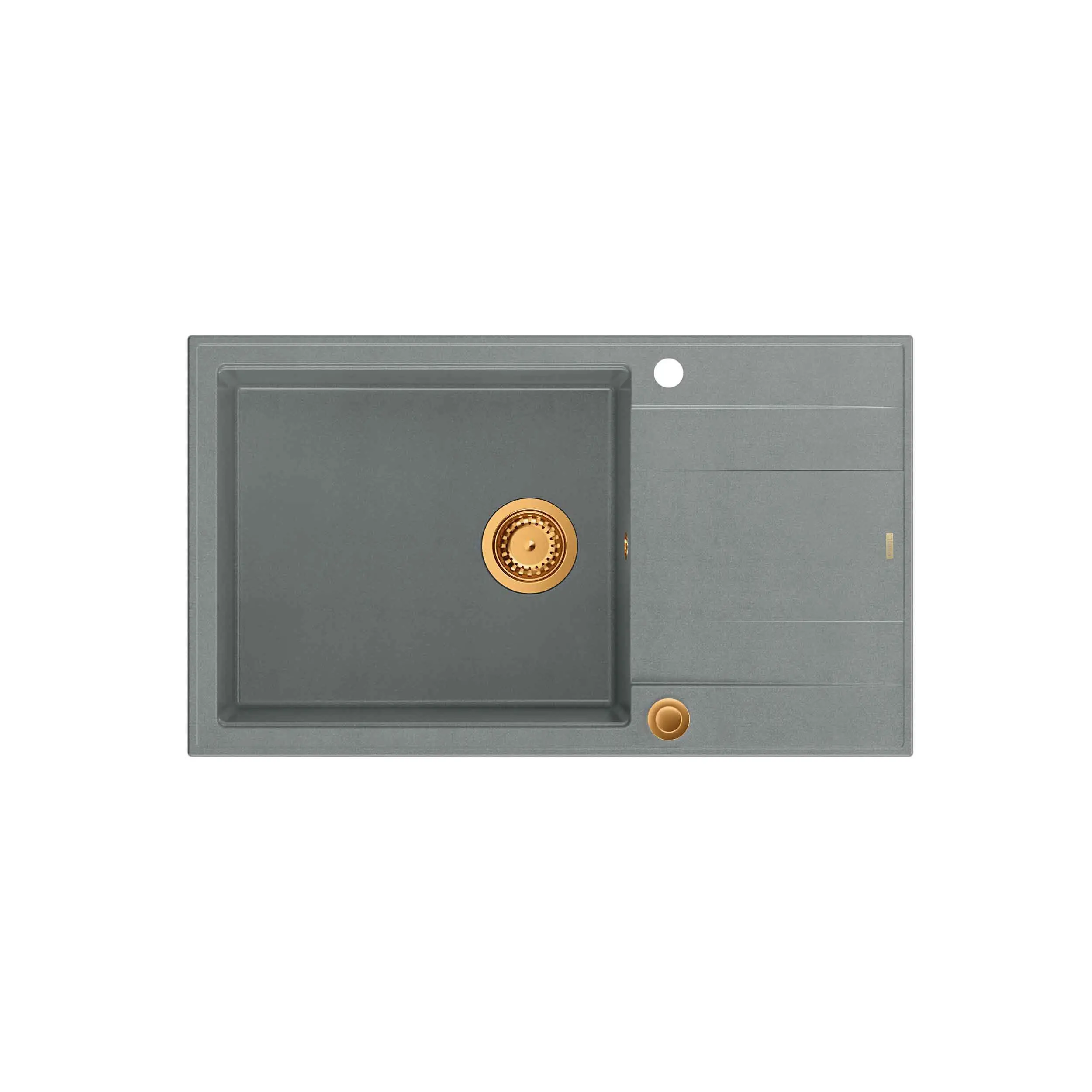 Zlewozmywak Quadron HCQE58650U5_PVDC1 P2O Evan 136 XL Granitowy Szary/Miedziany