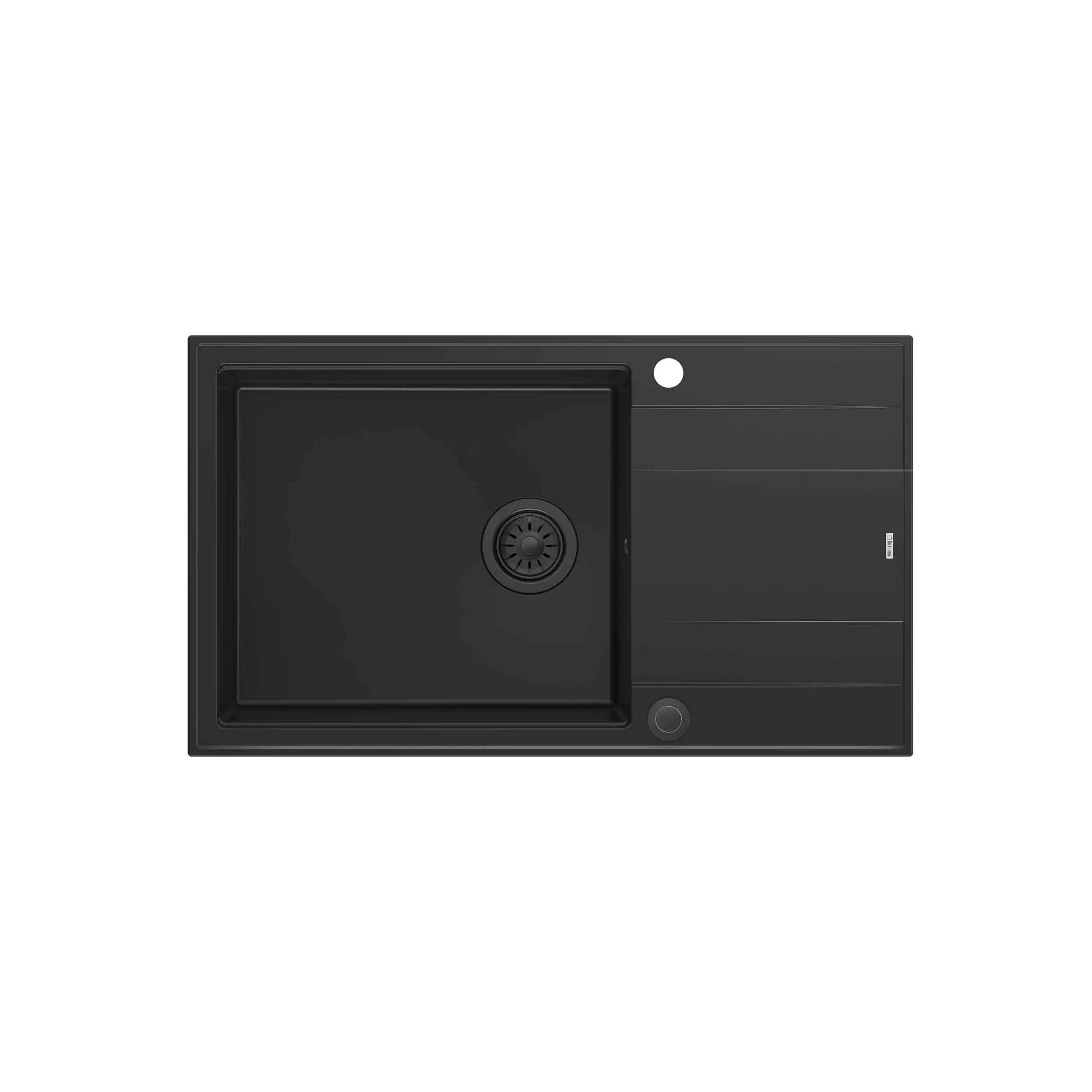 Zlewozmywak Quadron HCQE58650U7_BLM_P2O Evan 136 XL Granitowy Czarny mat