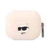 Etui na słuchawki Karl Lagerfeld Silicone Choupette Head 3D do AirPods Pro Różowy