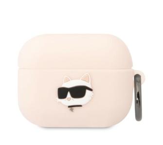 Etui na słuchawki Karl Lagerfeld Silicone Choupette Head 3D do AirPods Pro Różowy