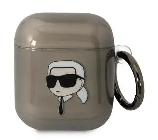 Karl Lagerfeld Karl`s Head do AirPods 1/2 Przezroczysty/Czarny