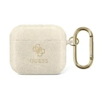 Etui na słuchawki Guess Glitter Collection do AirPods 3 Złoty