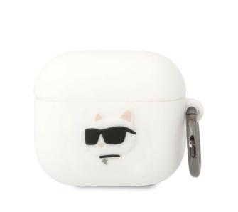 Etui na słuchawki Karl Lagerfeld Silicone Choupette Head 3D do AirPods 3 Biały