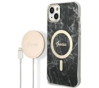 Guess GUBPP14MHMEACSK  ładowarka indukcyjna + eui Marble MagSafe do iPhone 14 Plus