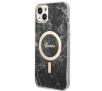 Zestaw Guess GUBPP14MHMEACSK  ładowarka indukcyjna + eui Marble MagSafe do iPhone 14 Plus