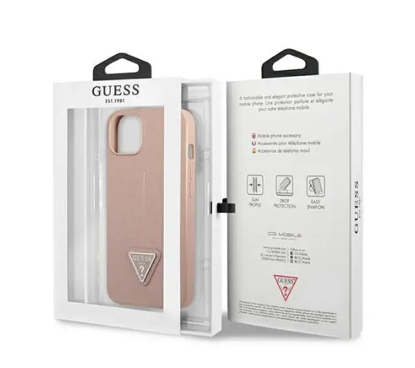 Guess Saffiano Triangle Logo GUHCP14MPSATLP do iPhone 14 Plus