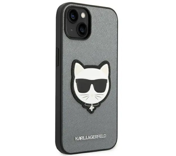 Karl Lagerfeld Saffiano Choupette Head Patch KLHCP14MSAPCHG do iPhone 14 Plus