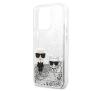 Etui Karl Lagerfeld Liquid Glitter Karl&Choupette KLHCP13LGKCS do iPhone 13 Pro / 13
