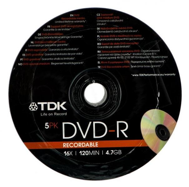 TDK DVD-R (5 szt.)