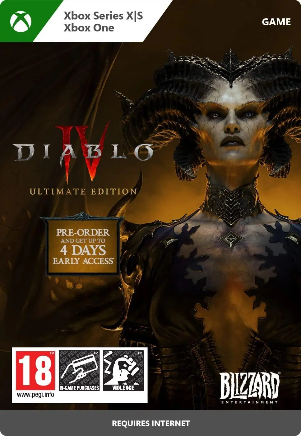 Diablo IV Edycja Ultimate [kod aktywacyjny] Gra na Xbox Series X/S / Xbox One