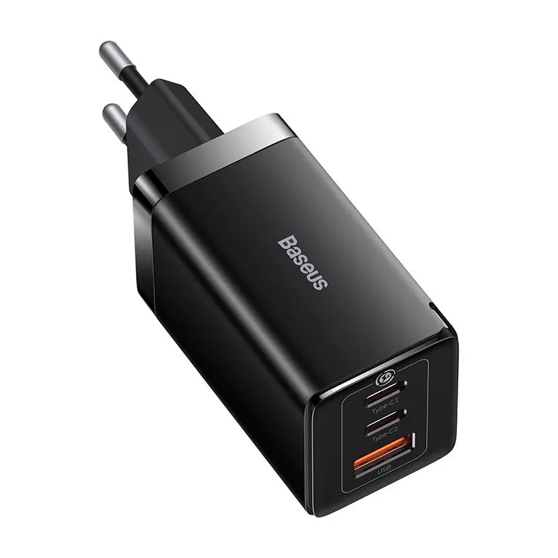 Ładowarka sieciowa Baseus GaN5 Pro 2xUSB-C + USB 65W Czarny