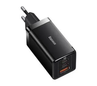 Baseus GaN5 Pro 2xUSB-C + USB 65W Czarny - ⚡ EURO HIT CENOWY! ⚡