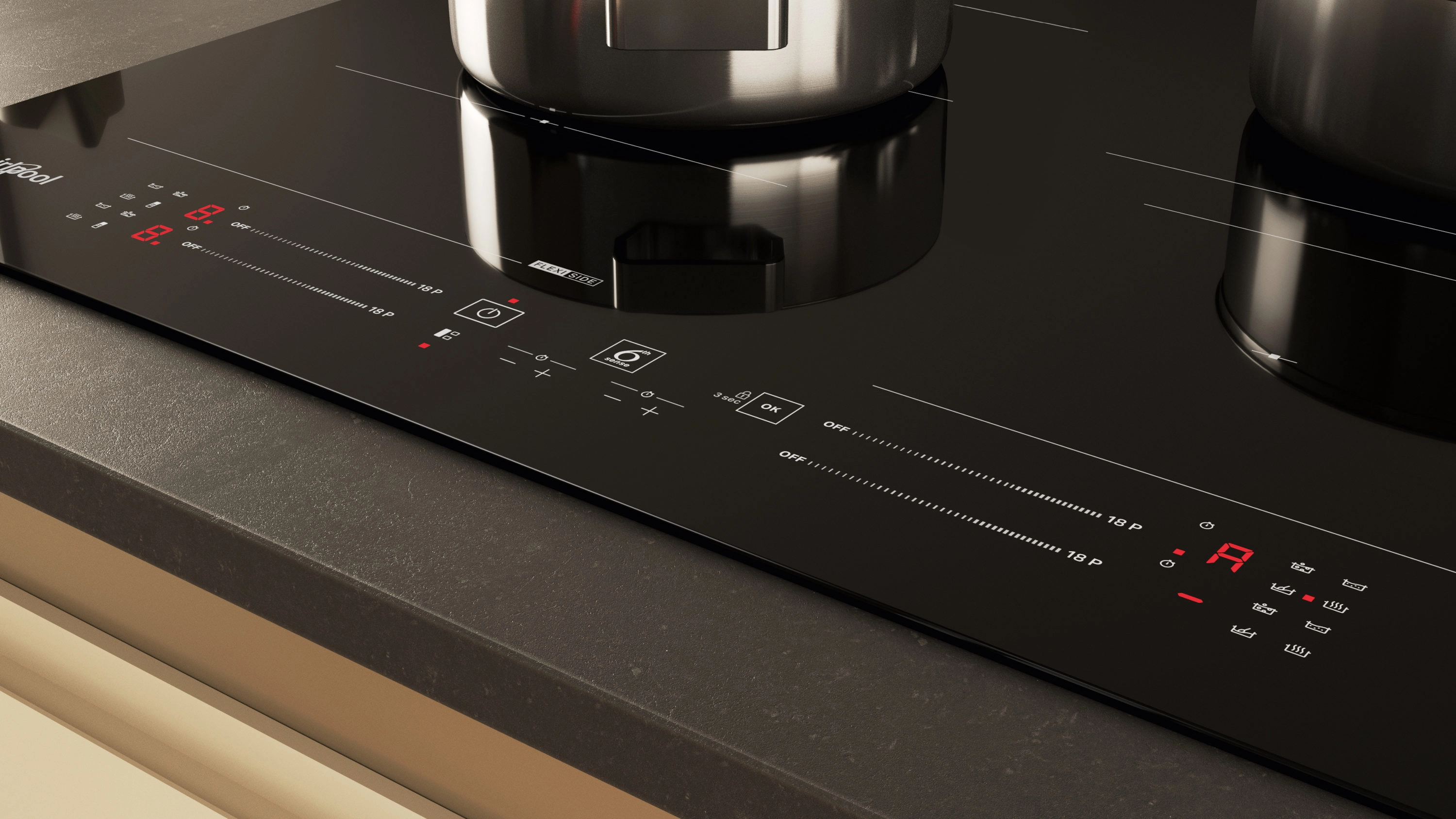Płyta indukcyjna Whirlpool WF S3660 CPNE ChefControl 59cm