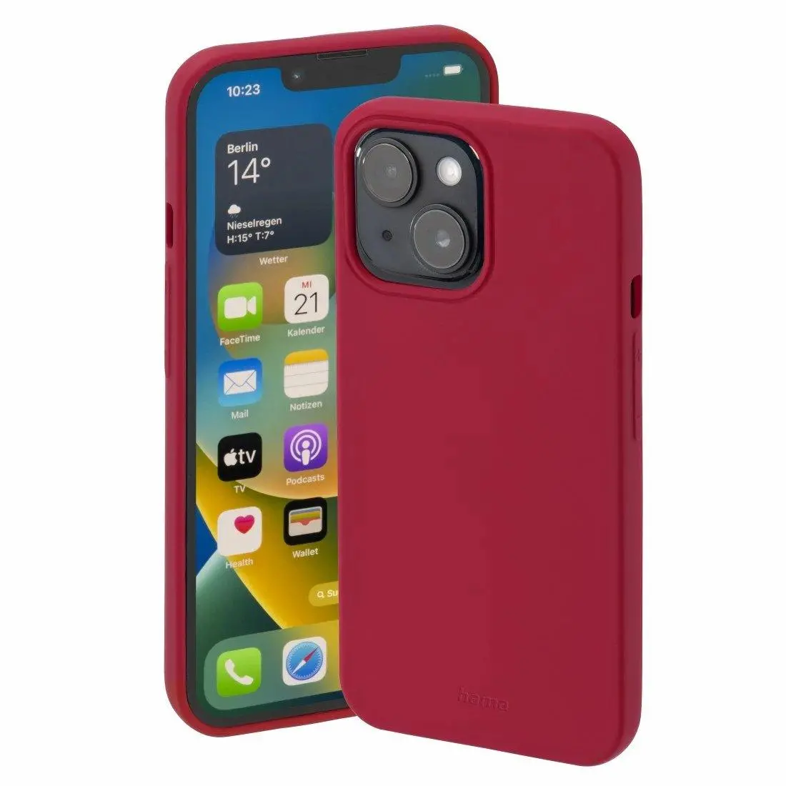 Etui Hama Finest Feel iPhone 14 Czerwony