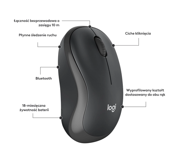 Logitech M240 Silent Grafitowy