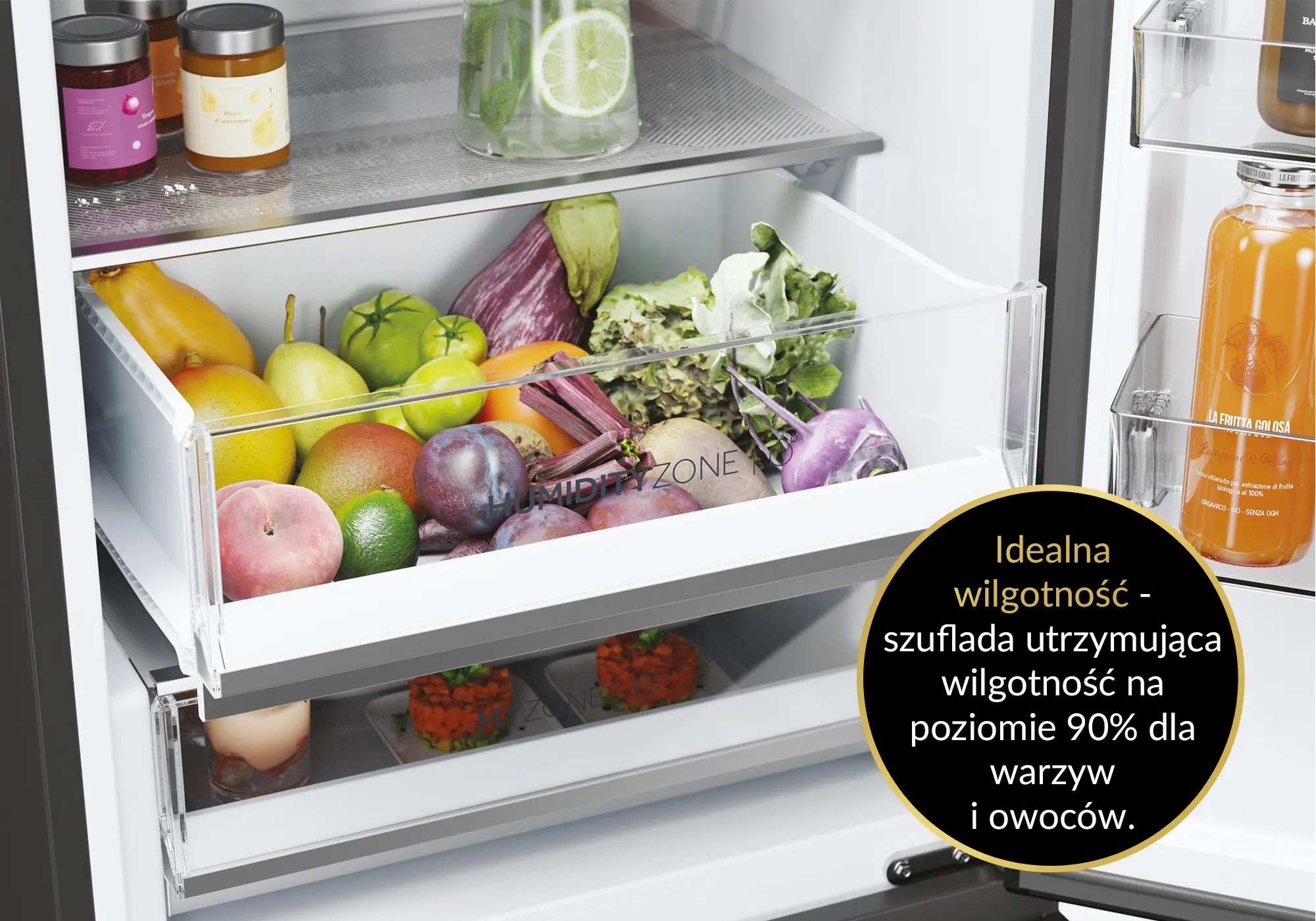 Lodówka Haier Seria 5 HTW5618DNPT Pełny No Frost 185cm Szuflada z kontrolą wilgotności Zdalne sterowanie Czarny