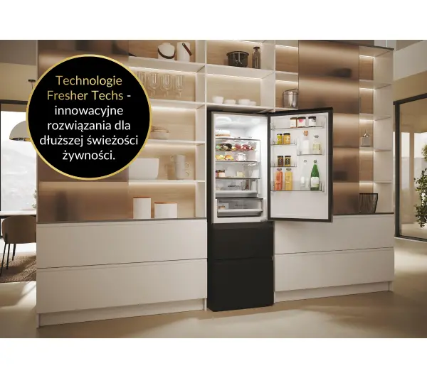Haier Seria 5 HTW5618DNPT Pełny No Frost 185cm Szuflada z kontrolą wilgotności Zdalne sterowanie Czarny - Kup na Raty - RRSO 0%