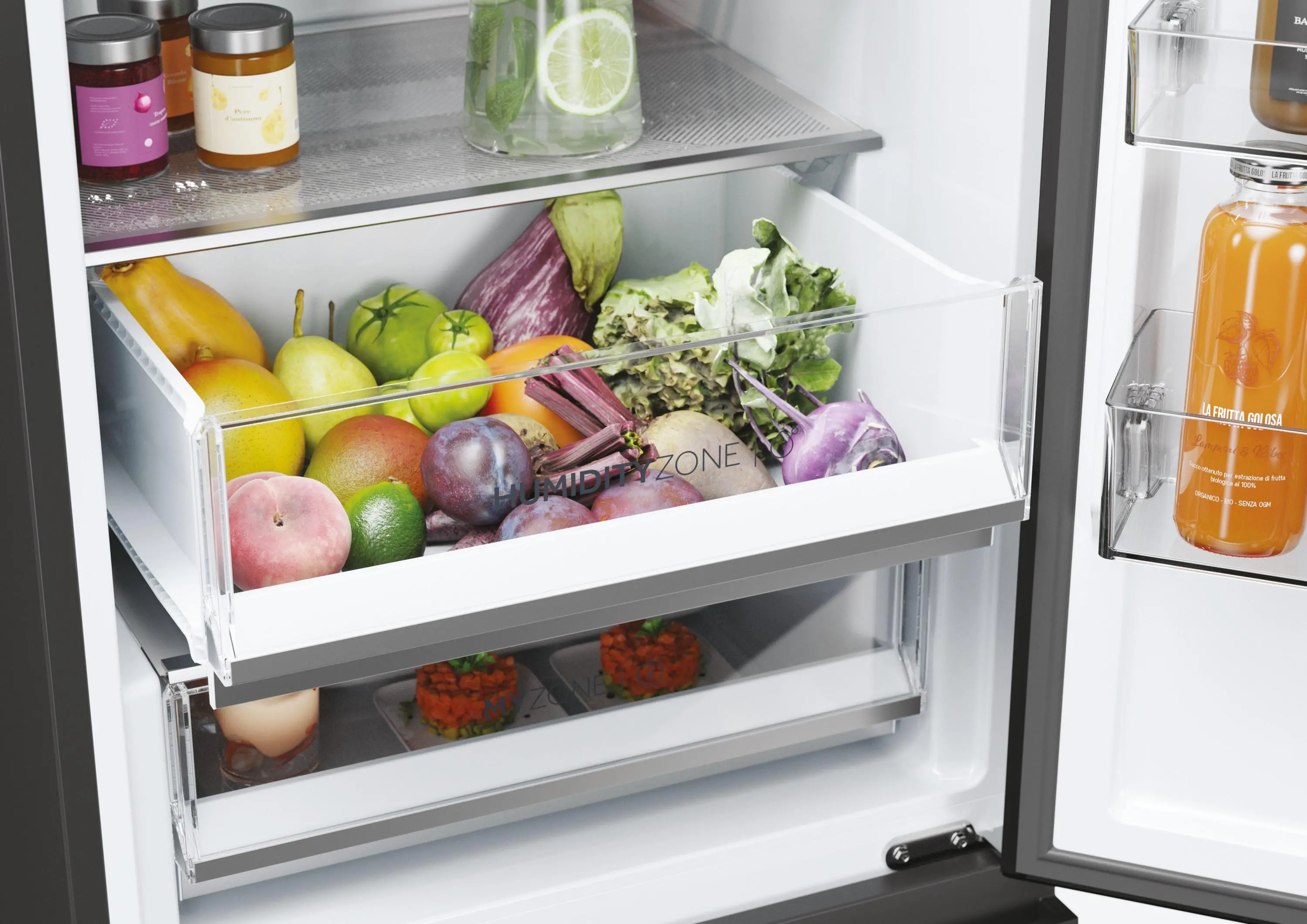 Lodówka Haier Seria 5 HTW5618DNPT Pełny No Frost 185cm Szuflada z kontrolą wilgotności Zdalne sterowanie Czarny