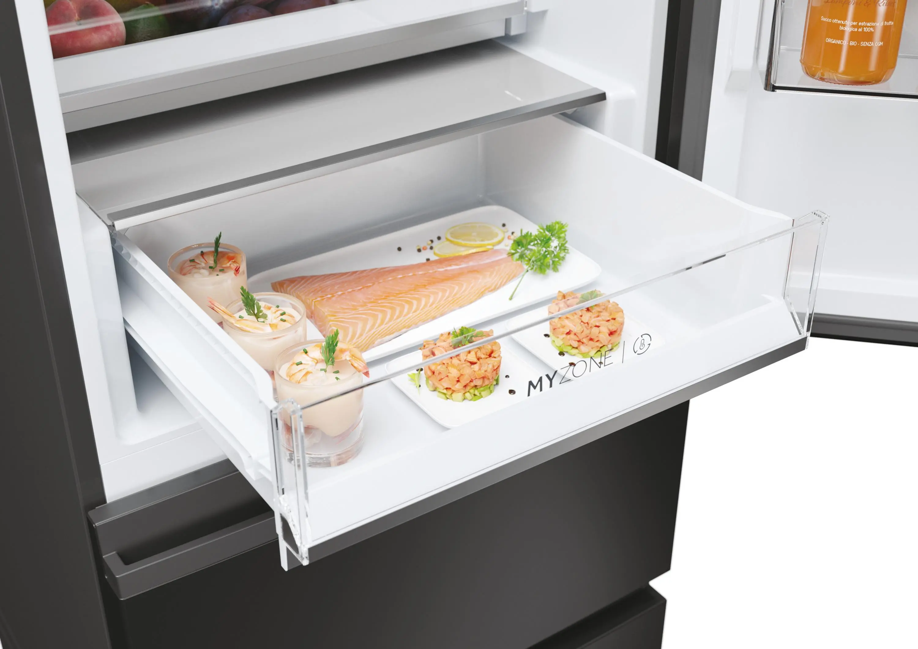 Lodówka Haier Seria 5 HTW5618DNPT Pełny No Frost 185cm Szuflada z kontrolą wilgotności Zdalne sterowanie Czarny