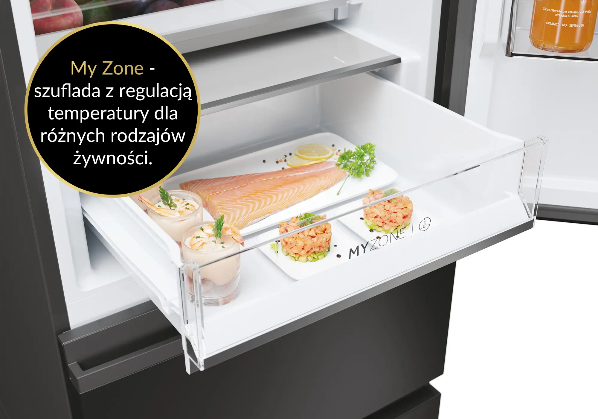 Lodówka Haier Seria 5 HTW5618DNPT Pełny No Frost 185cm Szuflada z kontrolą wilgotności Zdalne sterowanie Czarny