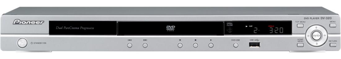Odtwarzacz DVD Pioneer DV-320V-K (srebrny)