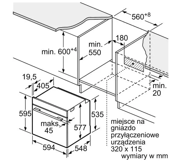 Bosch Serie 8 HBG7322B1 Termoobieg AirFry Termosonda Zdalne sterowanie Czarny - Kup na Raty - RRSO 0%