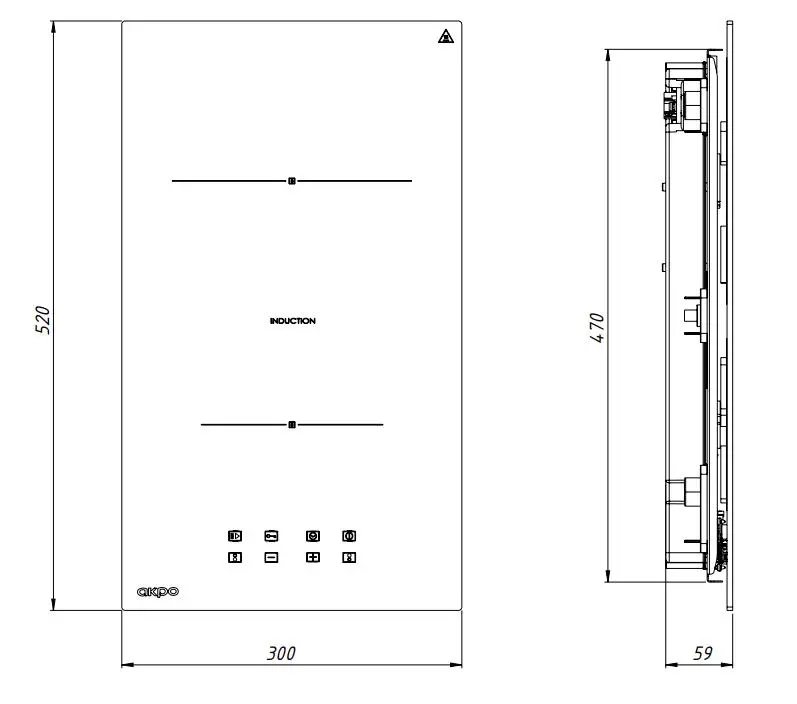 Płyta indukcyjna Akpo PIA 6802 30cm