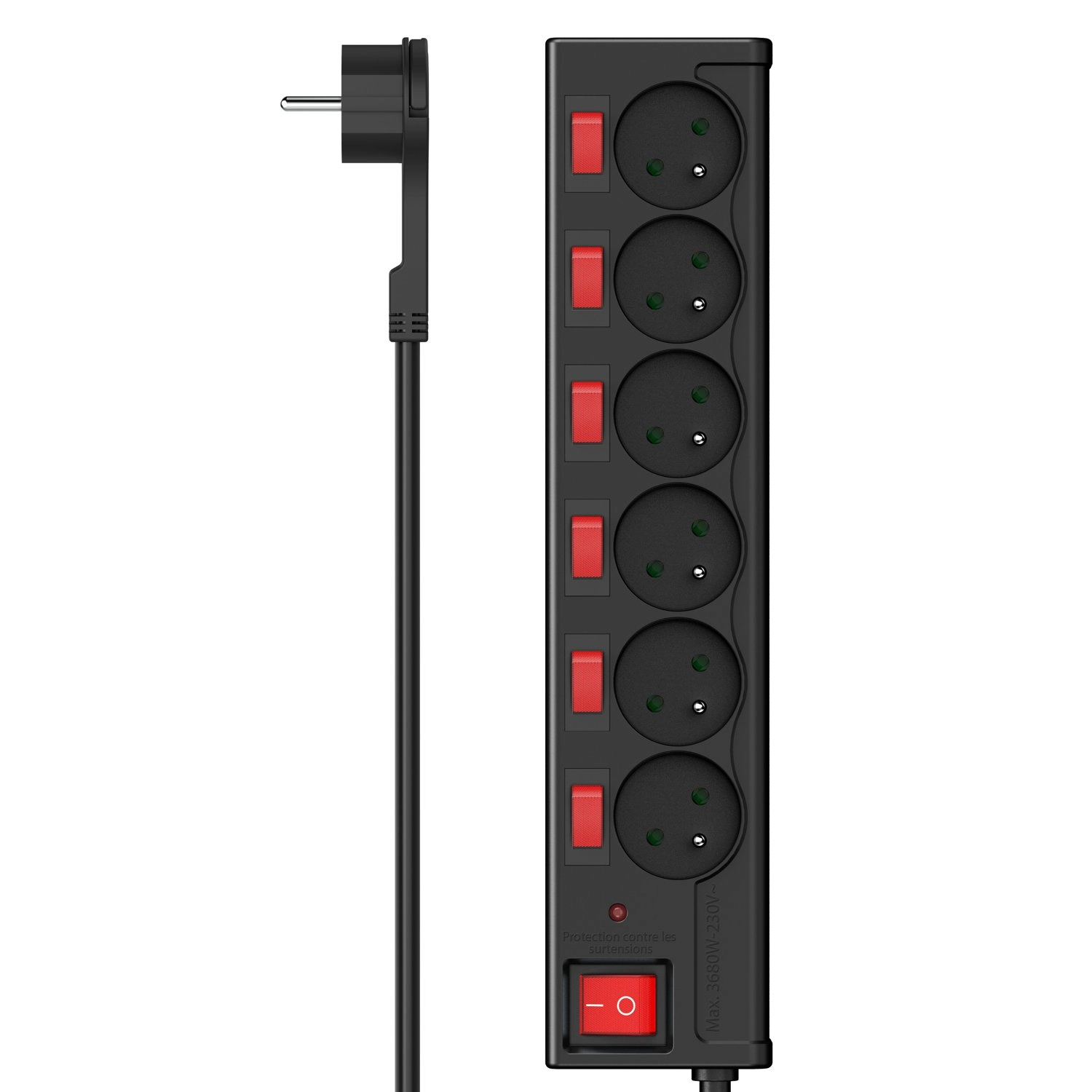 Listwa Hama P2223773 6 gniazd 1,4m Czarny