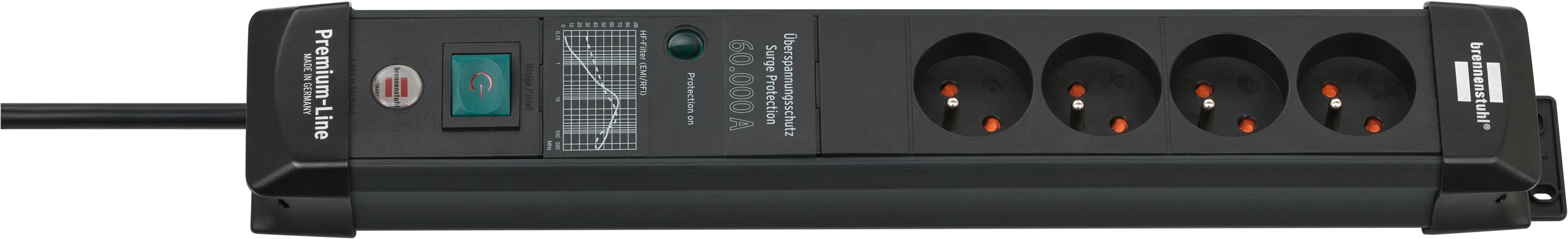 Listwa Brennenstuhl Premium-Line 1951144400 4 gniazda 3m Czarny