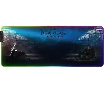 Podkładka Konix Drakkar Hetland RGB XL Czarny