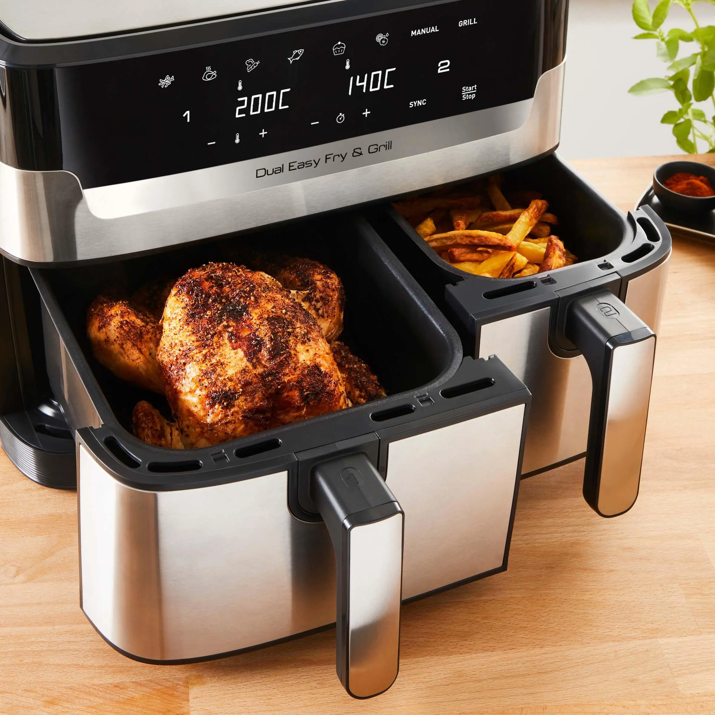 Air fryer Tefal Dual Easy Fry & Grill EY905D 2700W 8,3l Aplikacja mobilna