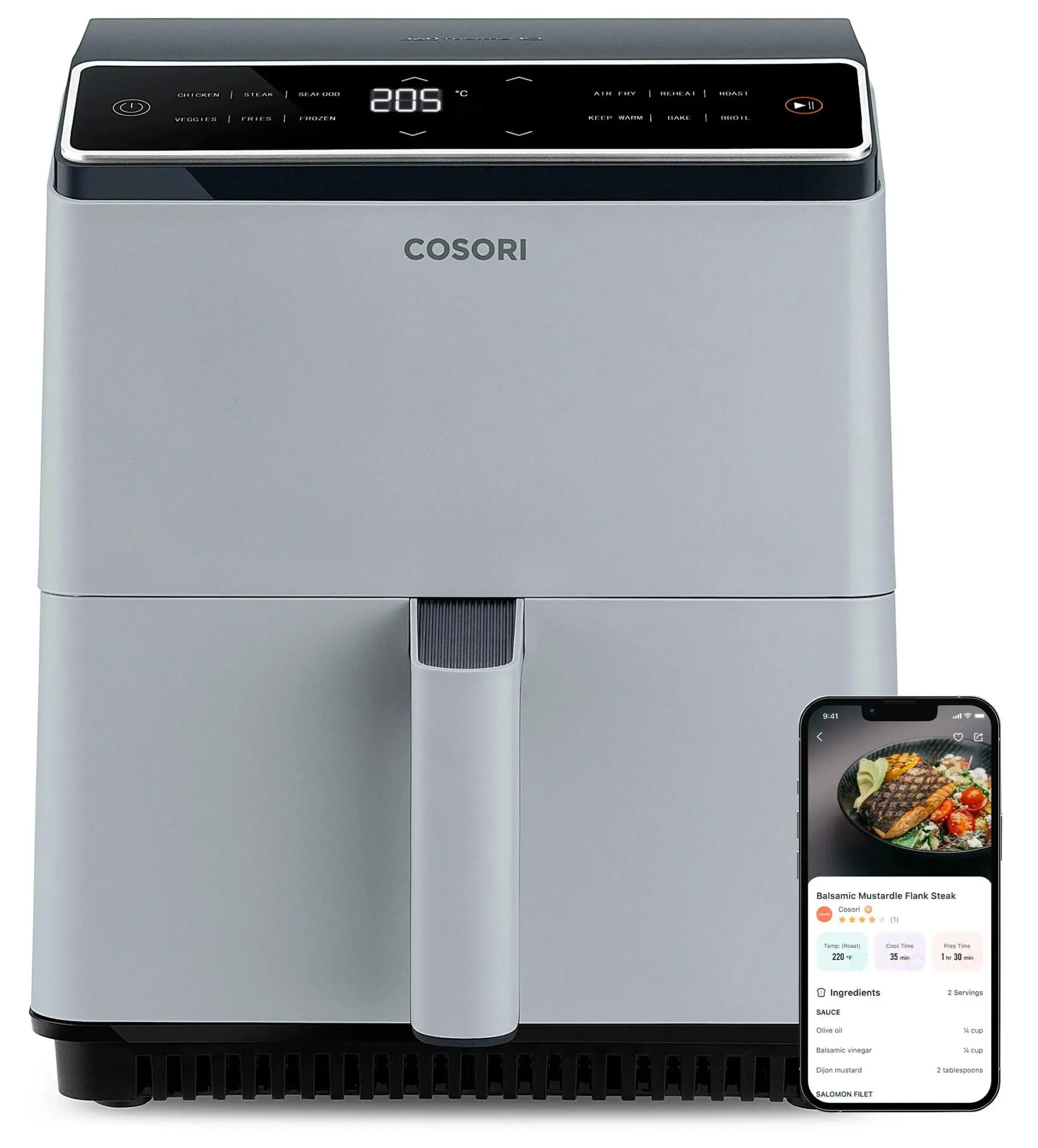 Air fryer Cosori Dual Blaze CAF-P583S-AEUR 1700W 6,4l Aplikacja mobilna