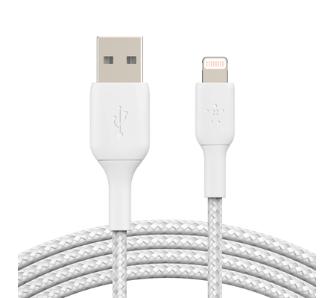 Kabel Belkin Braided USB-A do Lightning 3m Biały