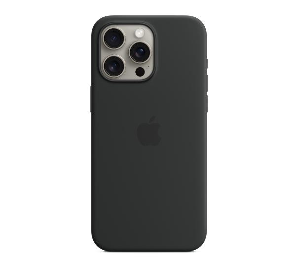Etui Apple silikonowe z MagSafe do iPhone 15 Pro Max Czarny