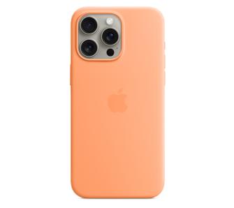 Etui Apple silikonowe z MagSafe do iPhone 15 Pro Max Pomarańczowy sorbet