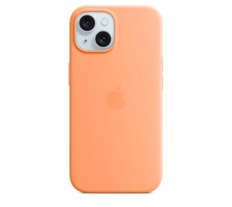 Etui Apple silikonowe z MagSafe do iPhone 15 Pomarańczowy sorbet