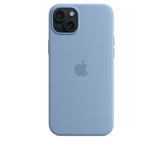 Etui Apple silikonowe z MagSafe do iPhone 15 Plus zimowy błękit