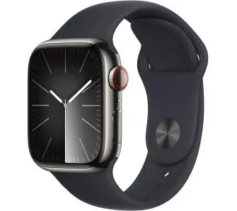 Smartwatch Apple Watch Series 9 GPS + Cellular koperta 41mm stali nierdzewna Mocny grafit pasek sportowy Mocny grafit M/L