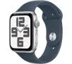 Apple Watch SE 2gen GPS  koperta 44mm z aluminium  Srebrny pasek sportowa Zimowy błękit M/L