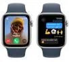 Apple Watch SE 2gen GPS  koperta 44mm z aluminium  Srebrny pasek sportowa Zimowy błękit M/L