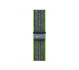 Opaska Apple sportowa Nike w kolorze jasnoZielonym/Niebieskim do koperty 45 mm