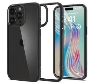 Etui Spigen Crystal Hybrid do iPhone 15 Pro Czarny